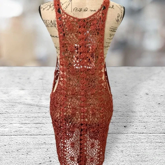 Minkpink Evelyn Crochet Cover Up NWT Beach Sarong Size XS - Picture 6 of 8